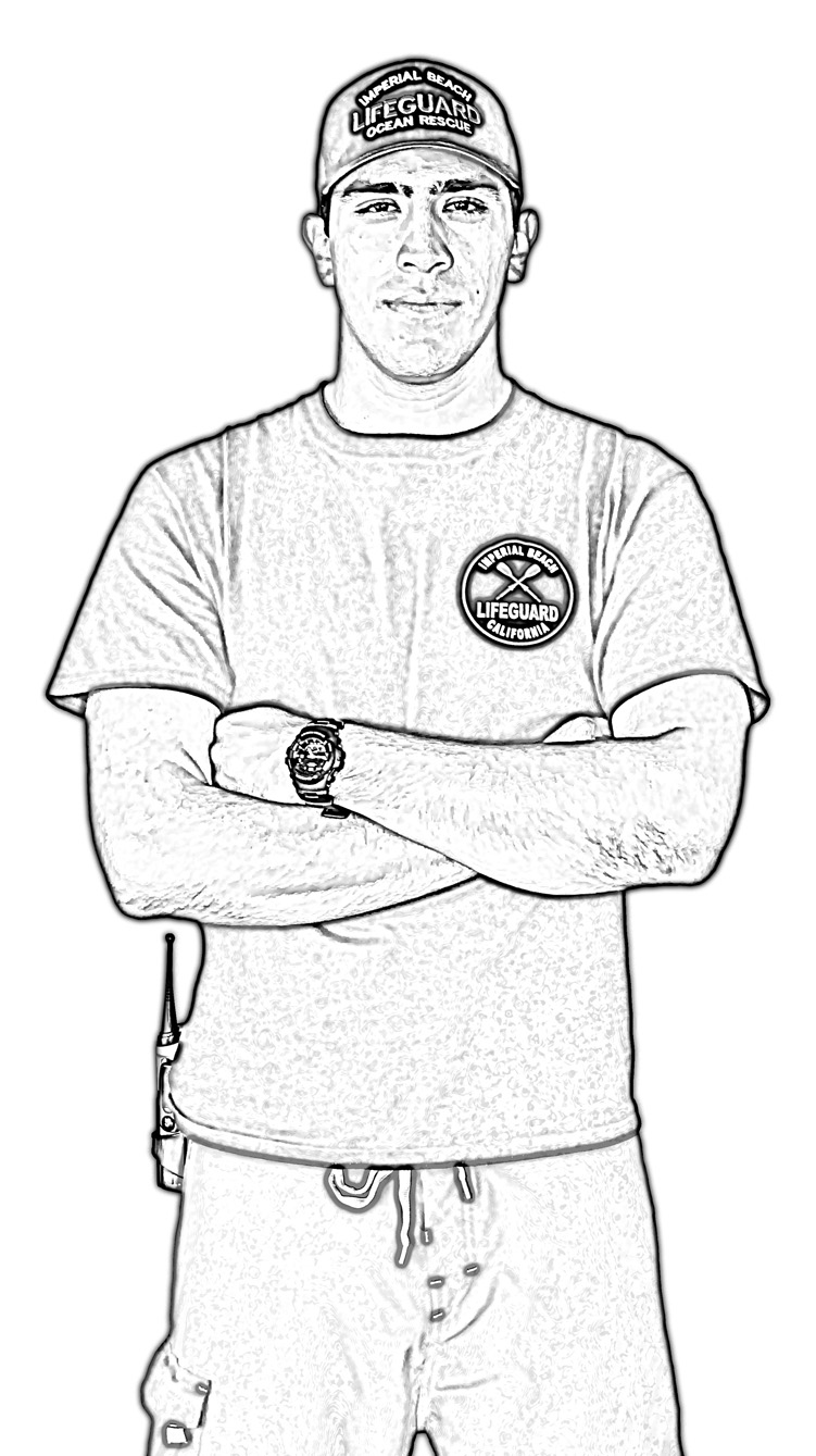 IB Lifeguard Sketch Portrait